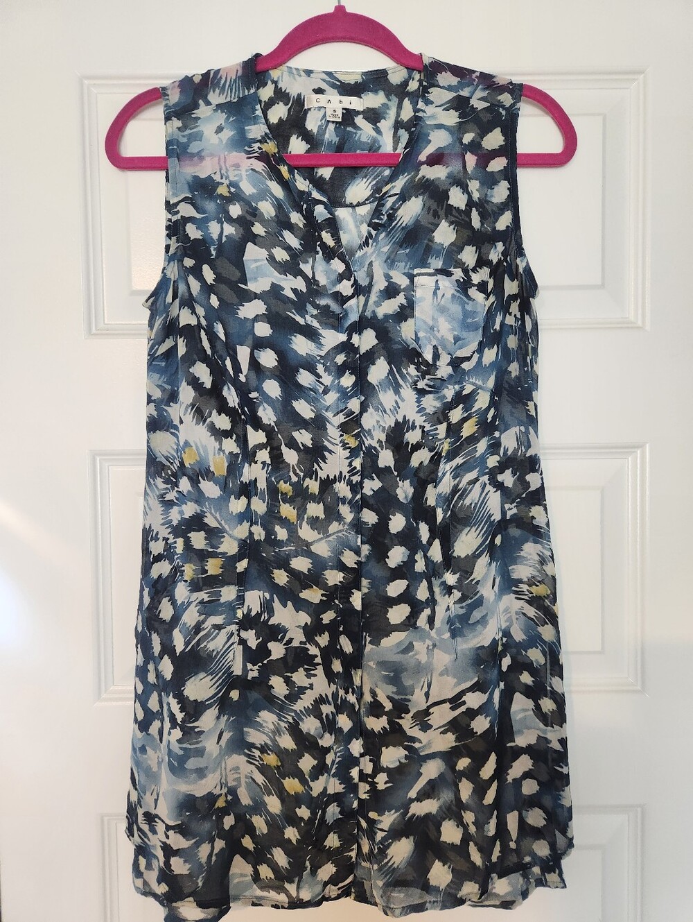 CAbi Sleeveless Tunic Top - Blue Multi